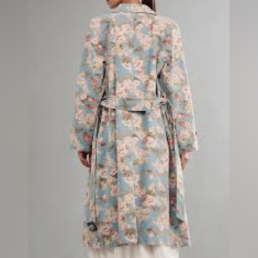 NWT / XL Avec Les Filles Printed Denim
Trench Coat - Picture 4 of 7